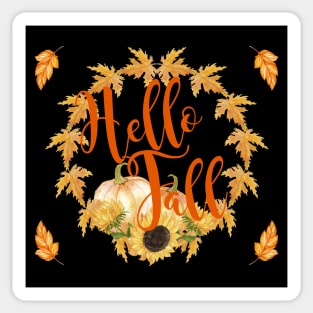 Hello Fall Wreath Graphic Sticker